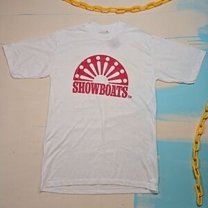 VTG 1990s L Showboats Sunburst Casino‎ Promo Tee Signal USA Single Stitch Rare